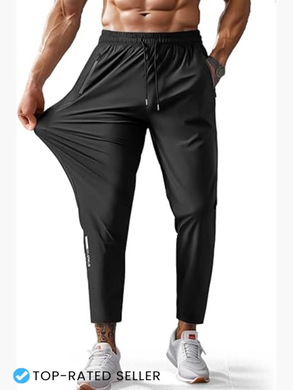Men's Hiking Pants Quick-Dry Lightweight Sweatpants Water Resistant Zipper